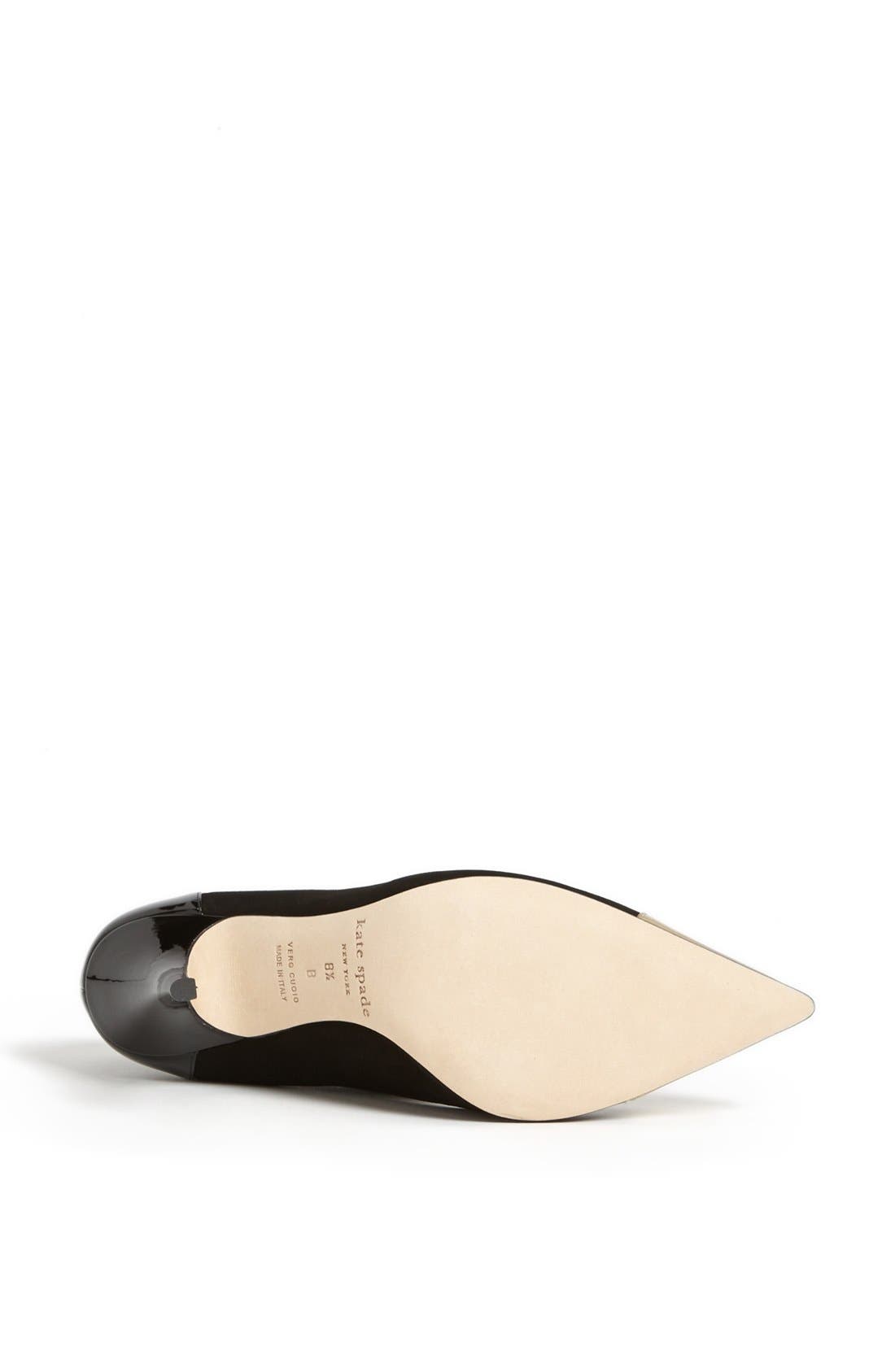 'liberty' pump, Alternate, color, BLACK SUEDE/ GOLD SPECCHIO