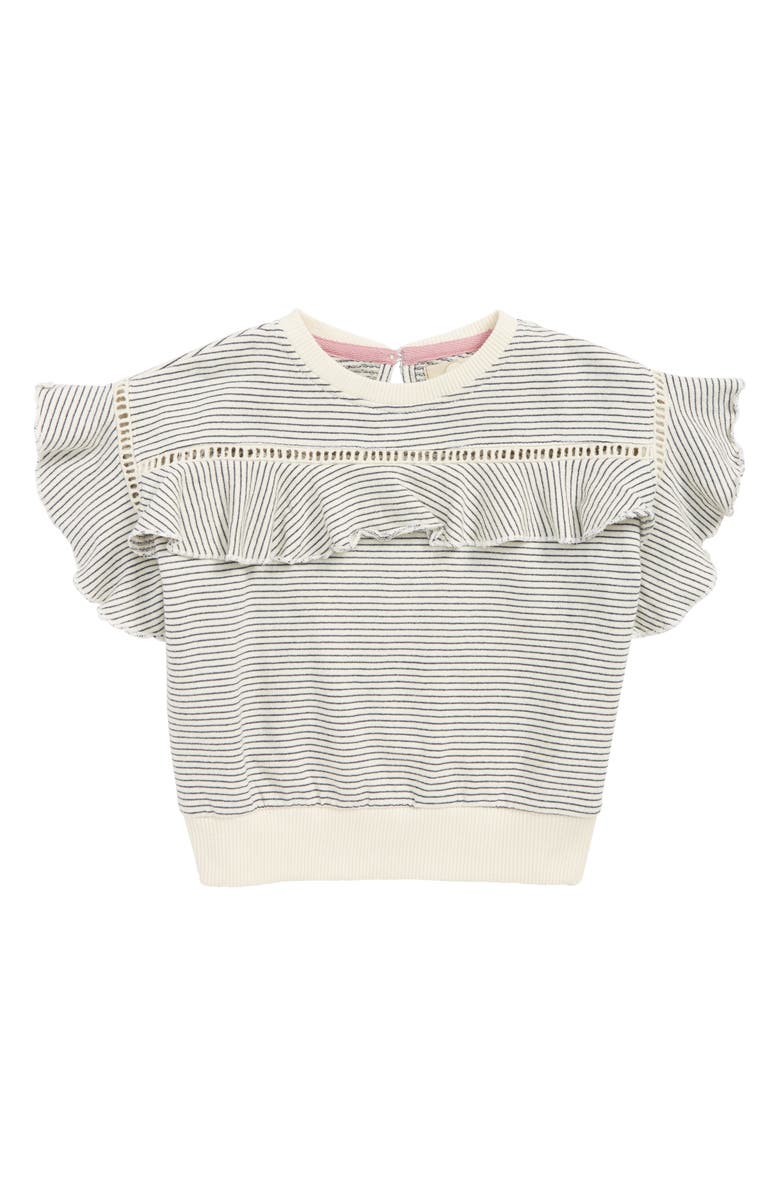 Peek Aren't You Curious Peek Amelia Ruffle Sweatshirt, Main, color,