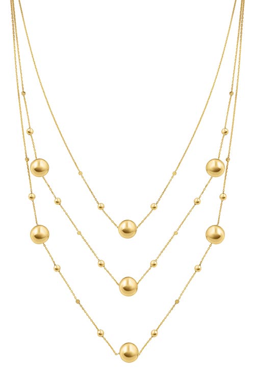 Bony Levy 14k Gold Beaded Station Chain Layered Necklace In 14k Yellow Gold