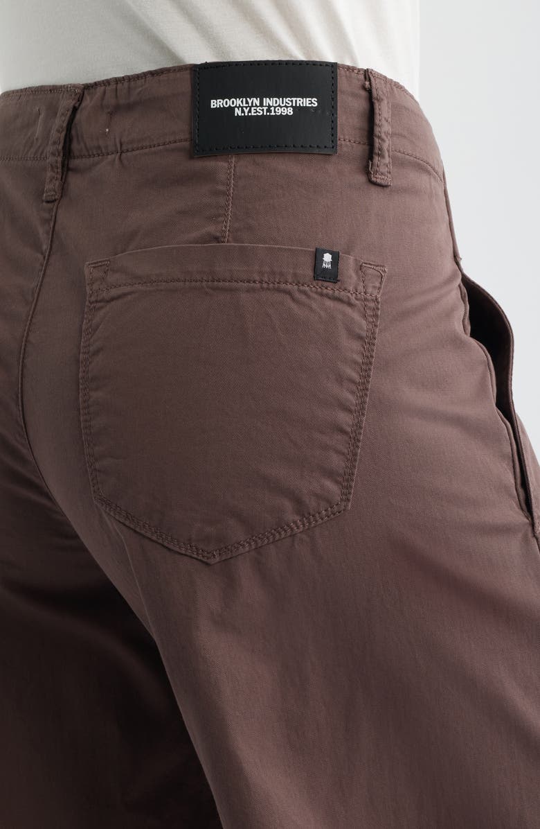 Brooklyn Industries Lorimer Stretch Cotton Wide Leg Pants, Alternate, color, French Roast Colored