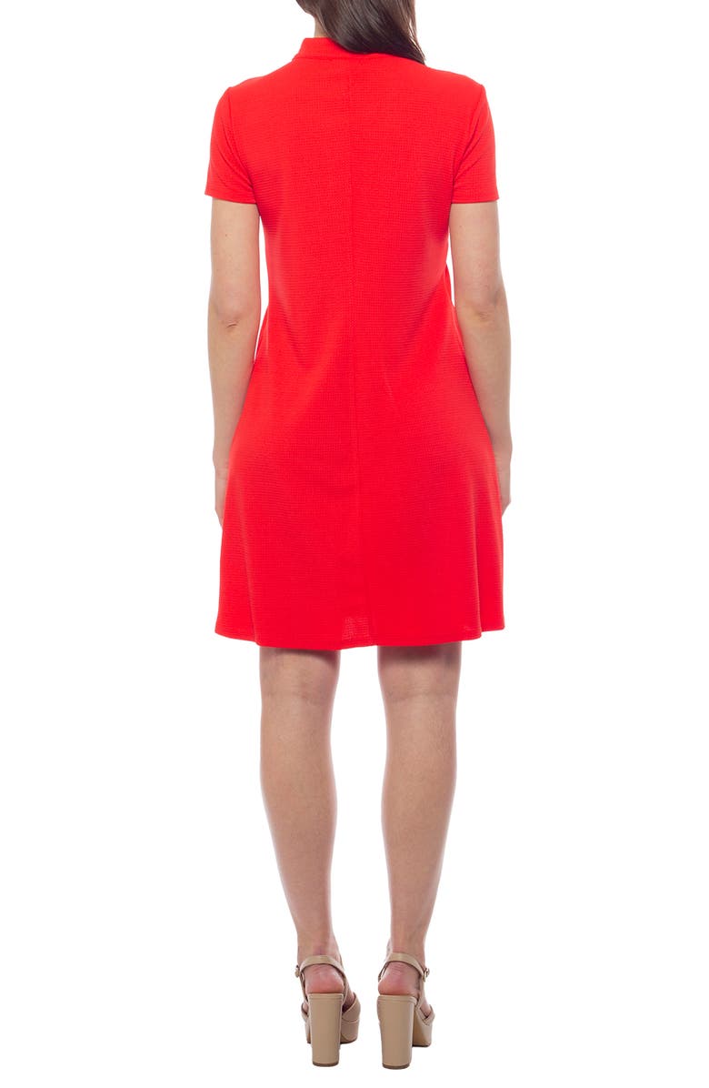 TASH AND SOPHIE Pull Zipper A-Line Dress, Alternate, color, Orange