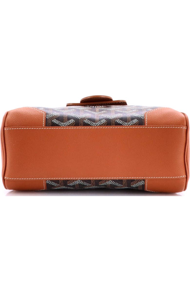 Pre-Owned Goyard Saigon Top Handle Bag Coated Canvas with Leather Mini, Alternate, color, Brown