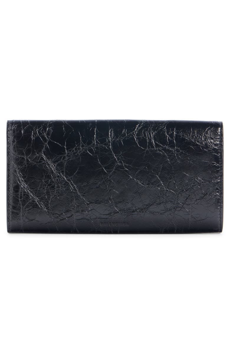 Balenciaga Le City Long Leather Wallet, Alternate, color, 1000 Black