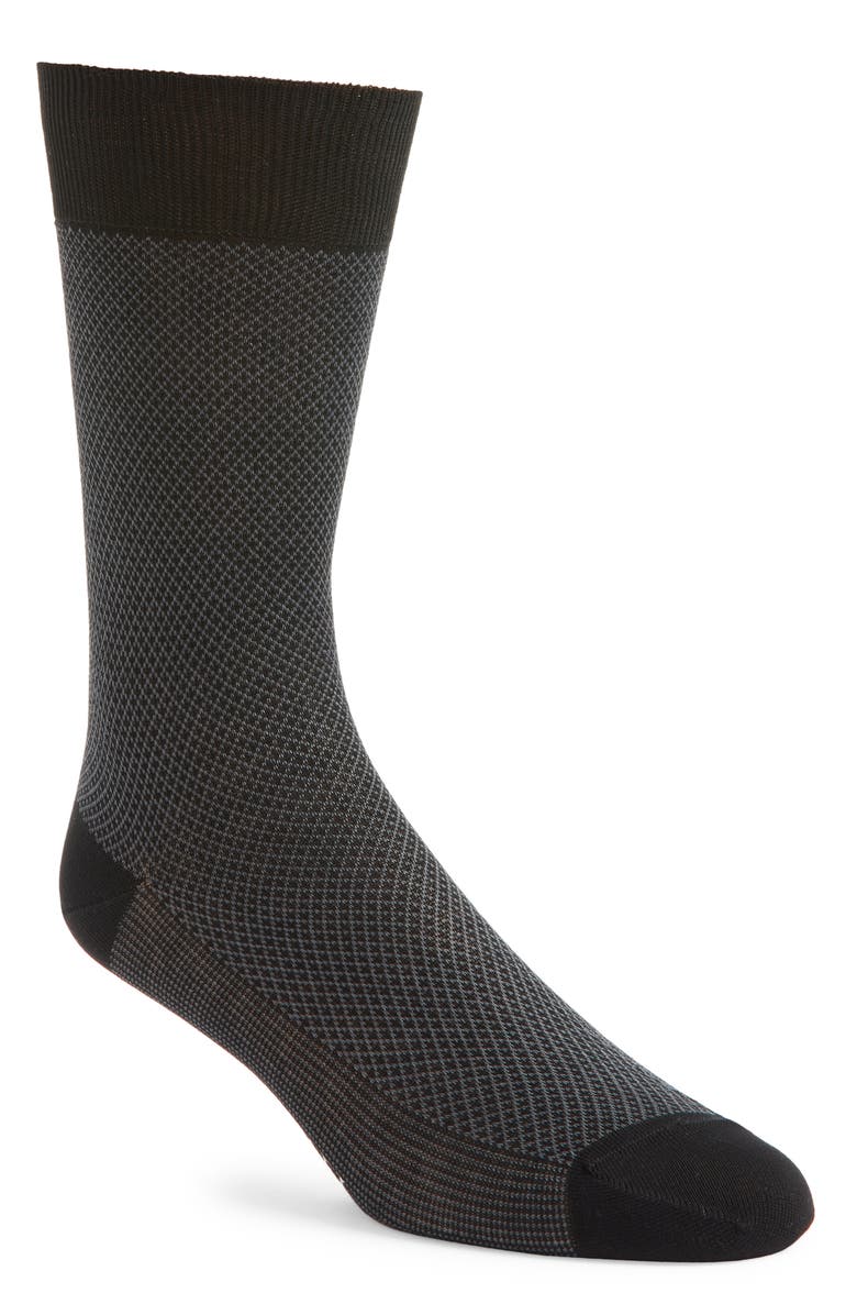 Canali Geometric Jacquard Dress Socks, Main, color,