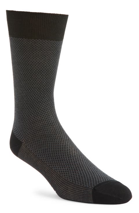 Geometric Jacquard Dress Socks