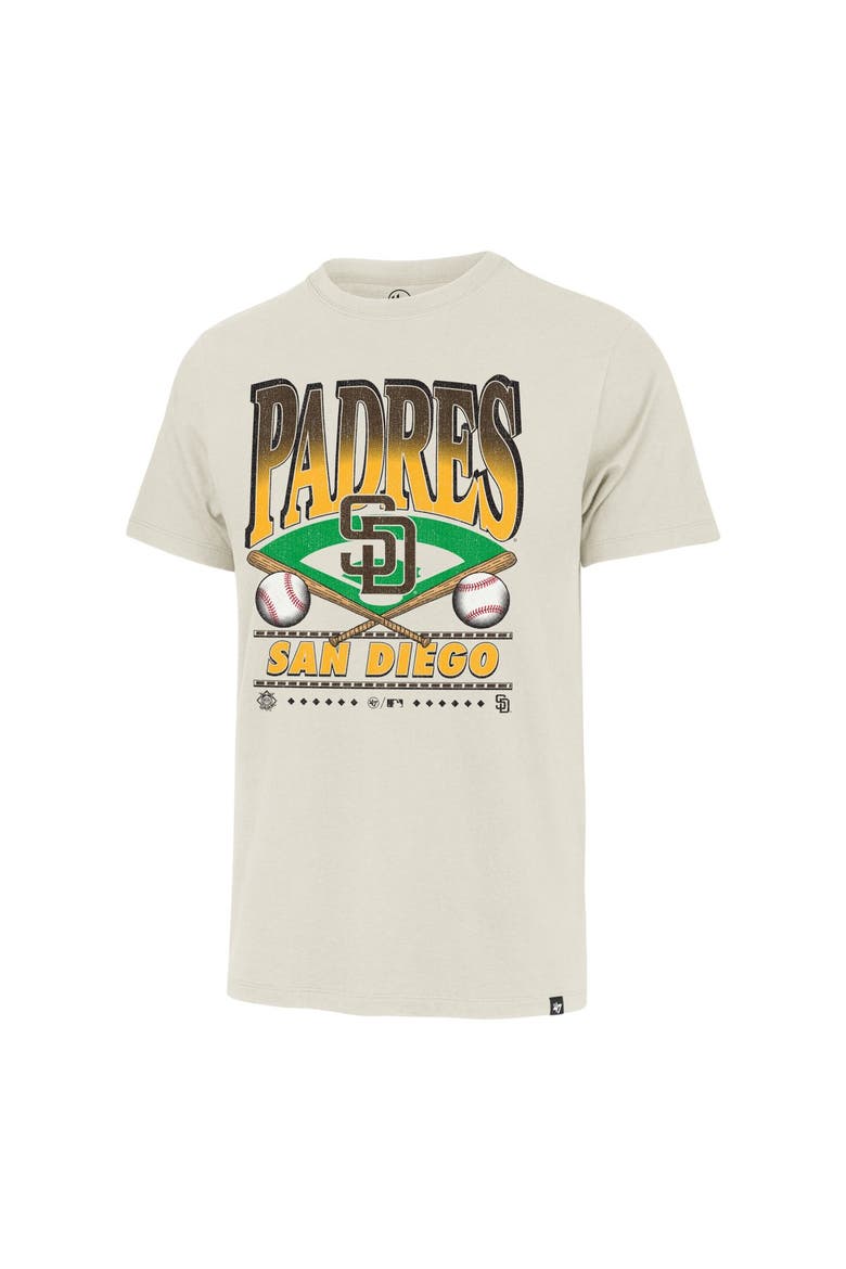 Men's '47 Tan San Diego Padres Straight Shot Two Franklin T-Shirt, Main, color, Tan
