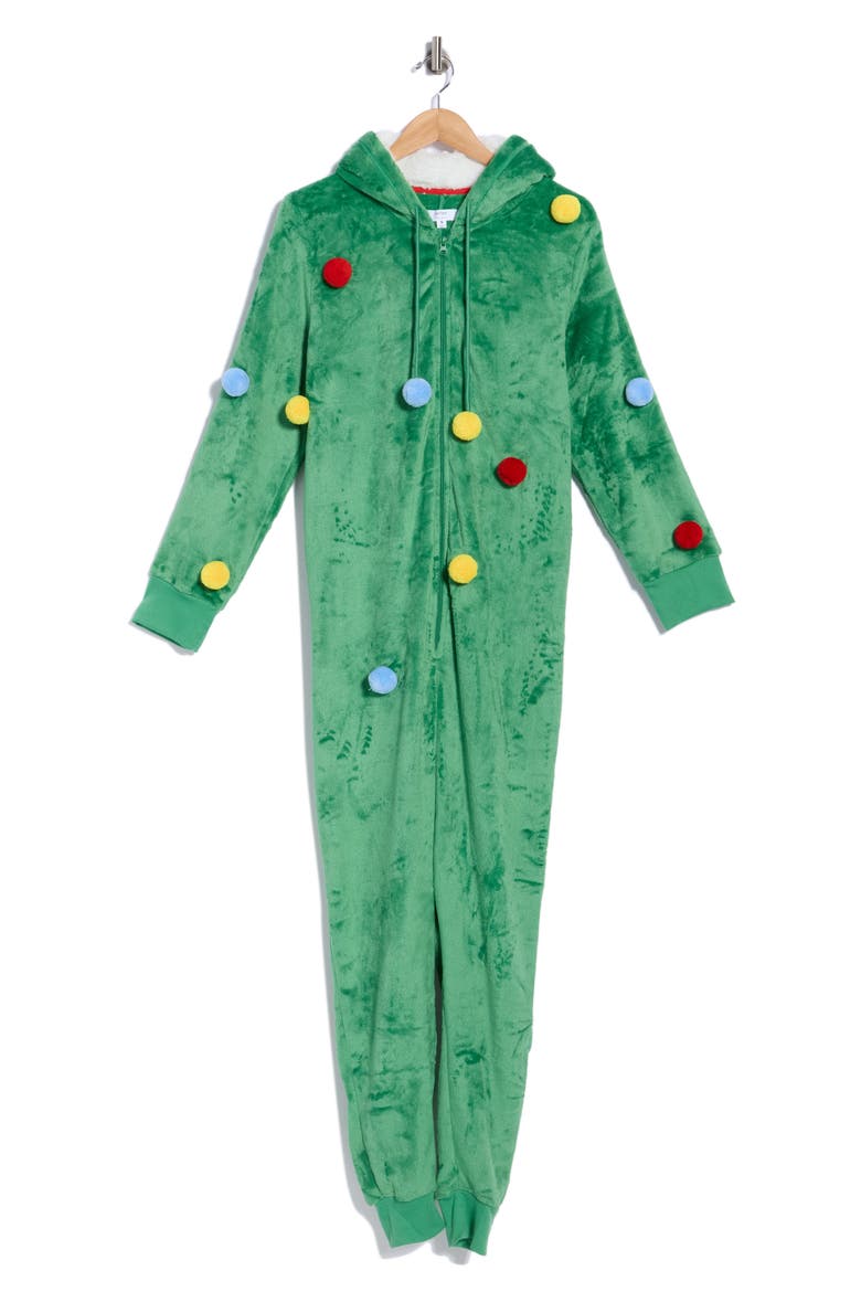 Christmas Tree Onesie, Alternate, color, SOLID LEPRECHAUN