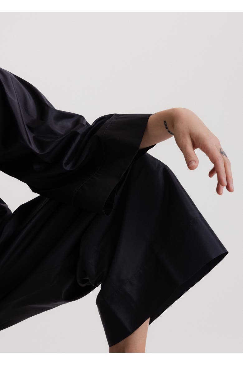Wide Pleated Pants, Alternate, color, Black