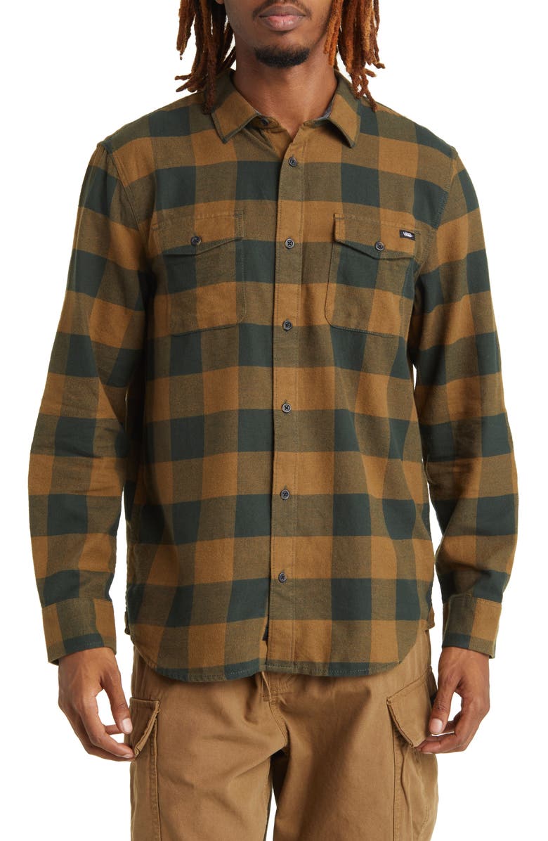 Vans Aliso Buffalo Plaid Flannel Button-Up Shirt, Main, color, 