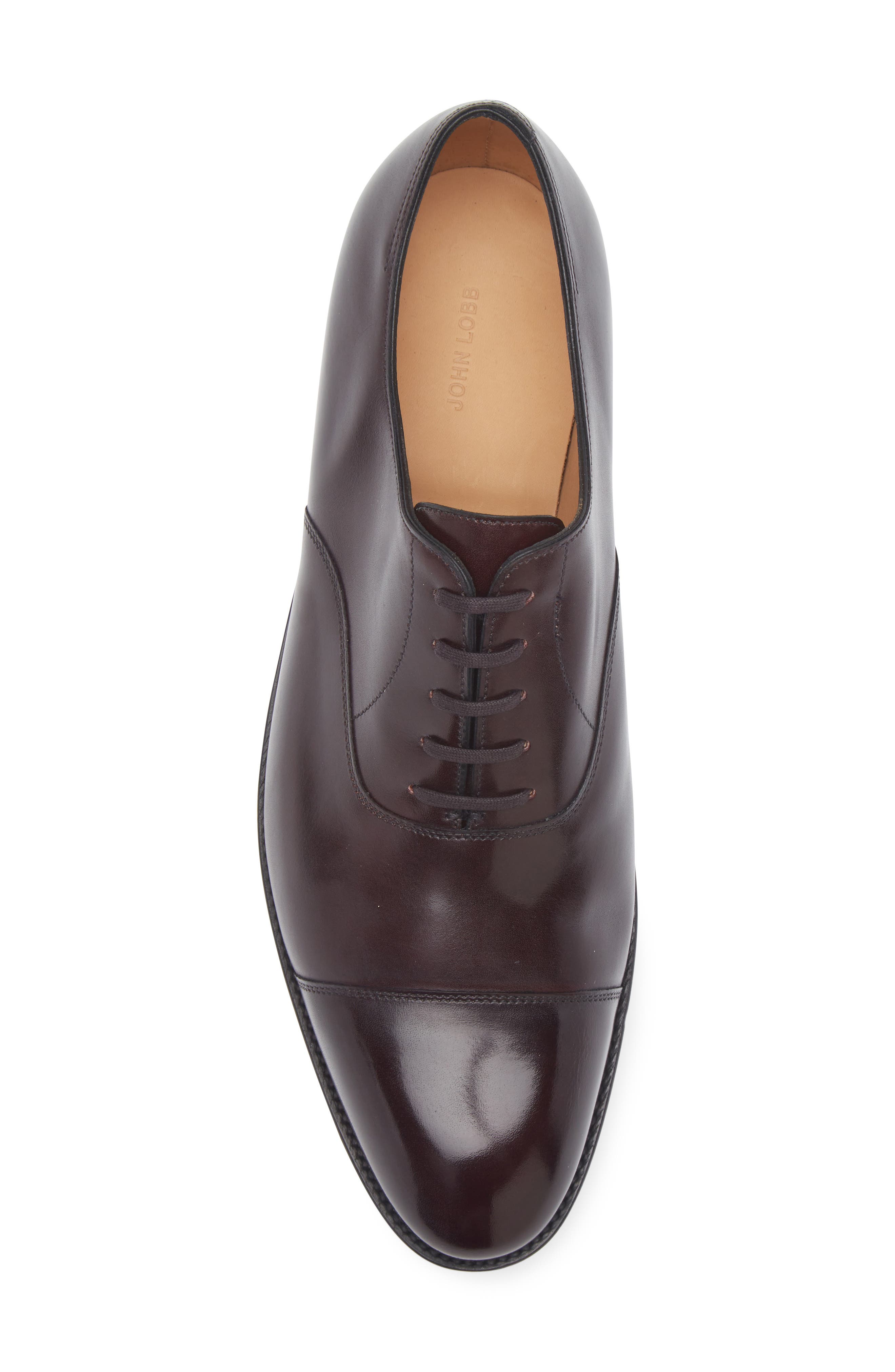 John Lobb City II Cap Toe Oxford, Alternate, color, Oxblood