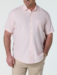 Oak Hill by DXL Big & Tall Linen-Blend Sport Shirt V2