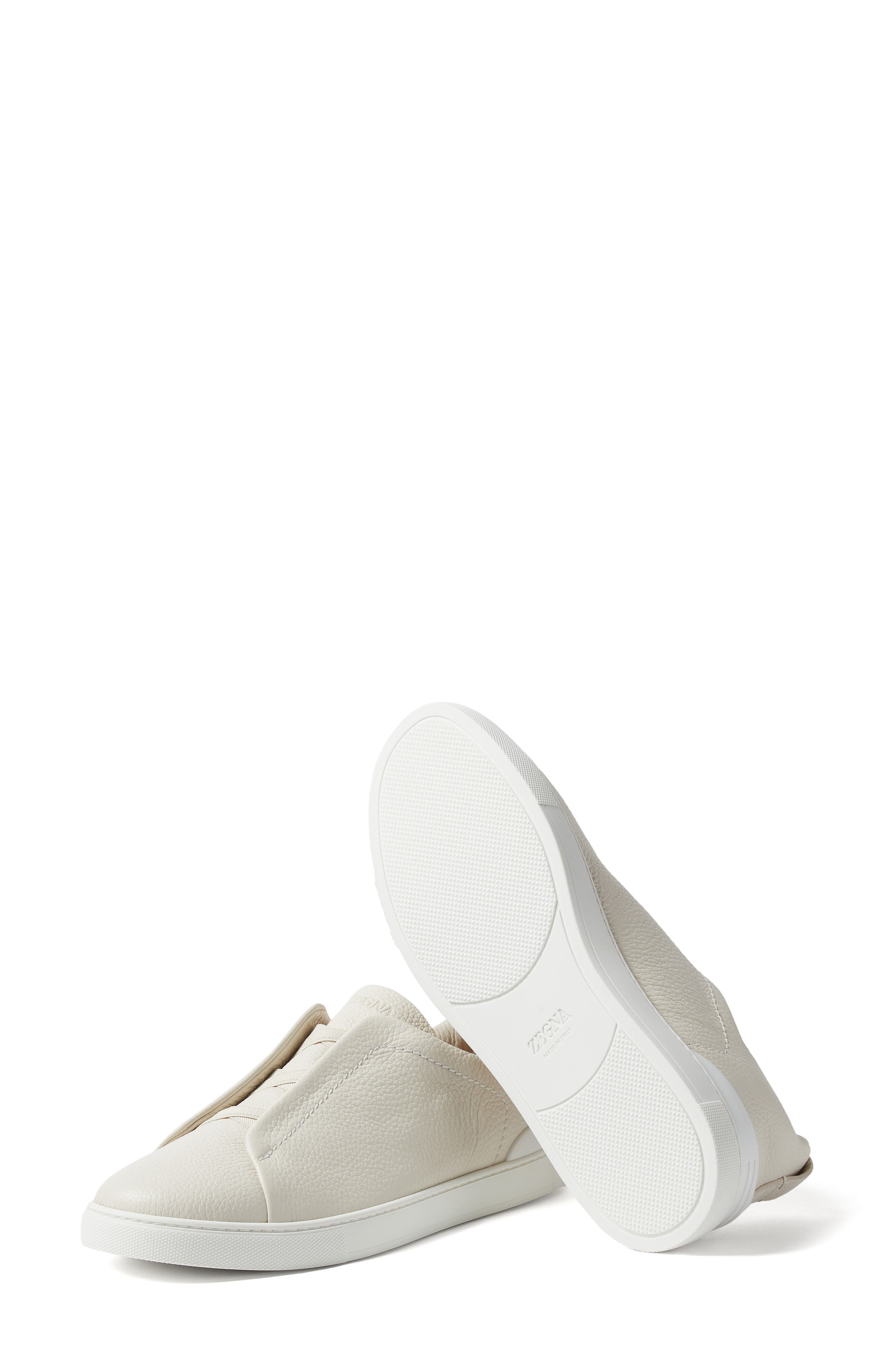 Triple Stitch™ Leather Slip-On Sneaker, Alternate, color, WHITE