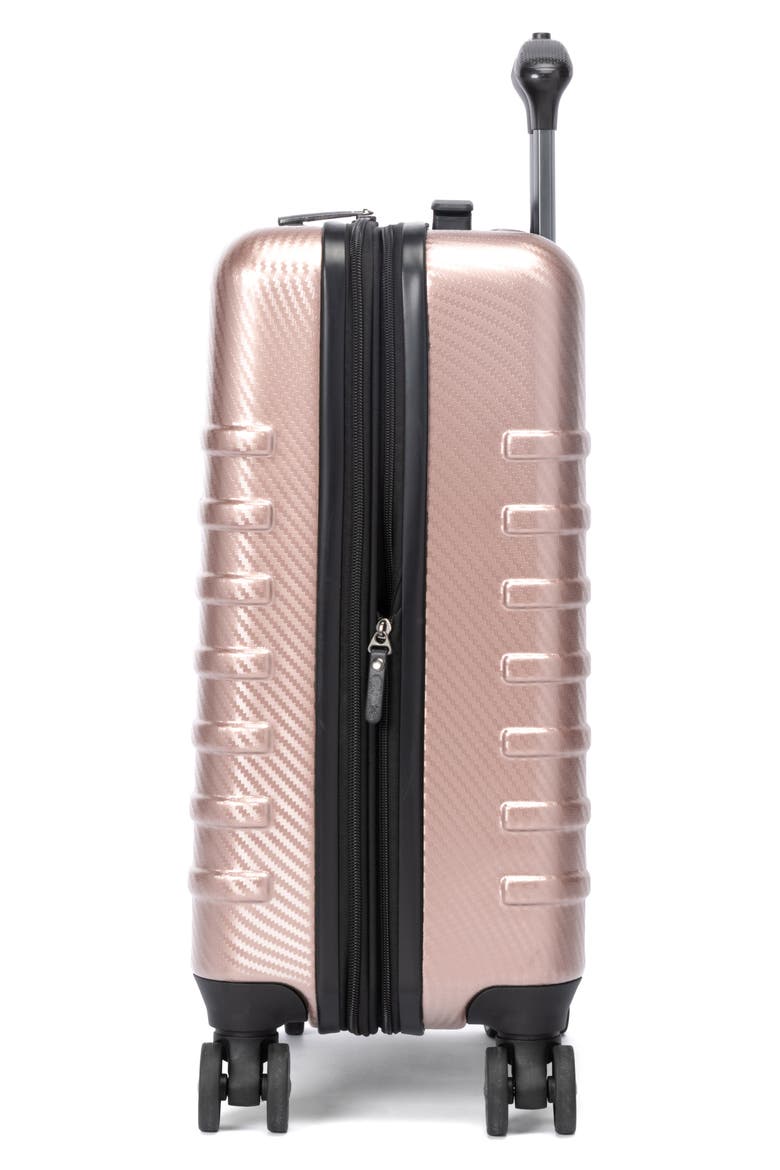 Rollmaster™ Lite 20-Inch Expandable Carry-On Hardside Spinner Luggage, Alternate, color, ROSE CARBON FIBER