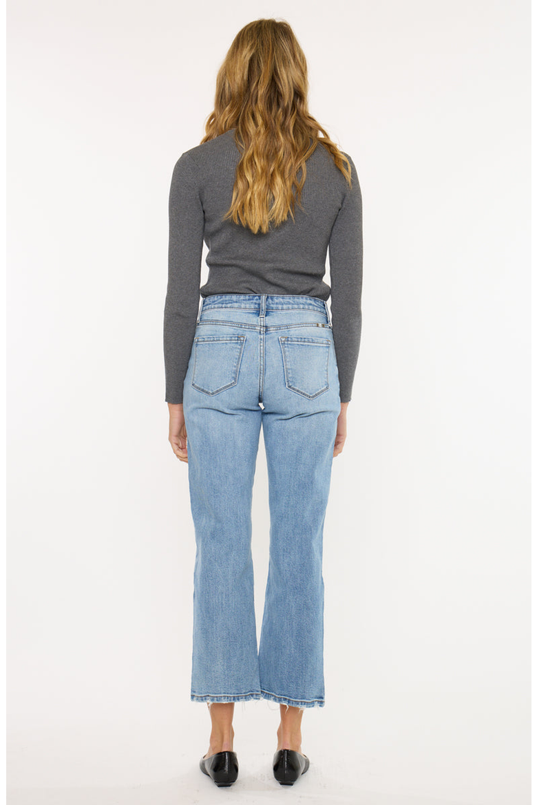 Melissa High Rise Slim Wide Leg Jeans, Alternate, color, Light Wash