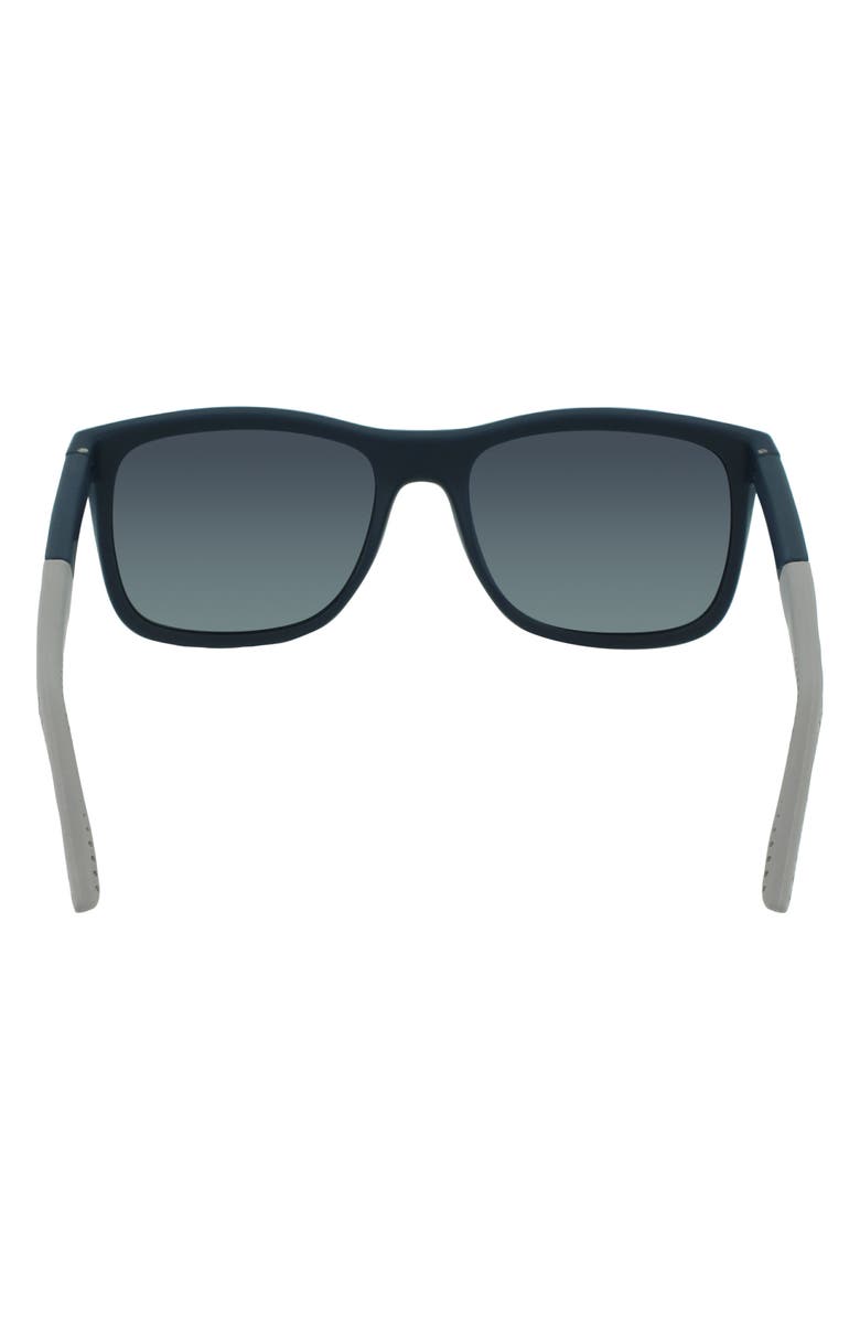 FERRAGAMO New Italian Lifestyle 55mm Rectangular Sunglasses, Alternate, color, Blue