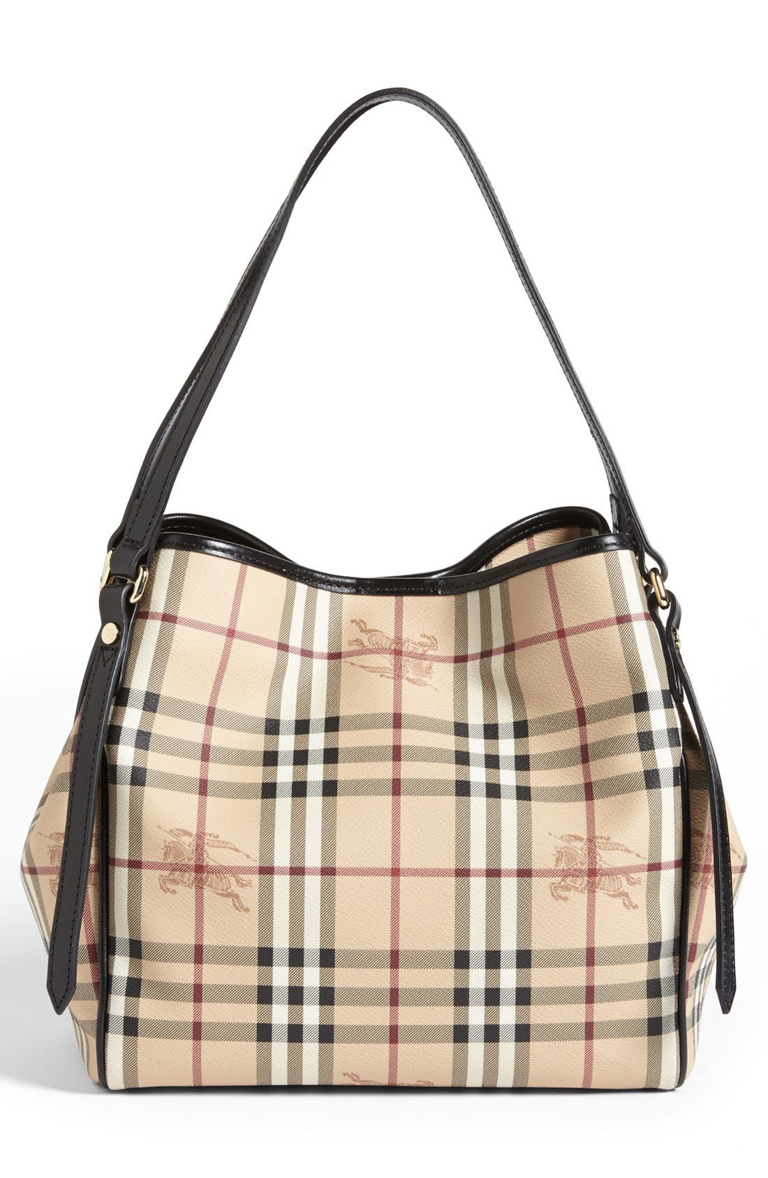 Burberry 'Haymarket Check - Small' Shoulder Tote, Alternate, color, 