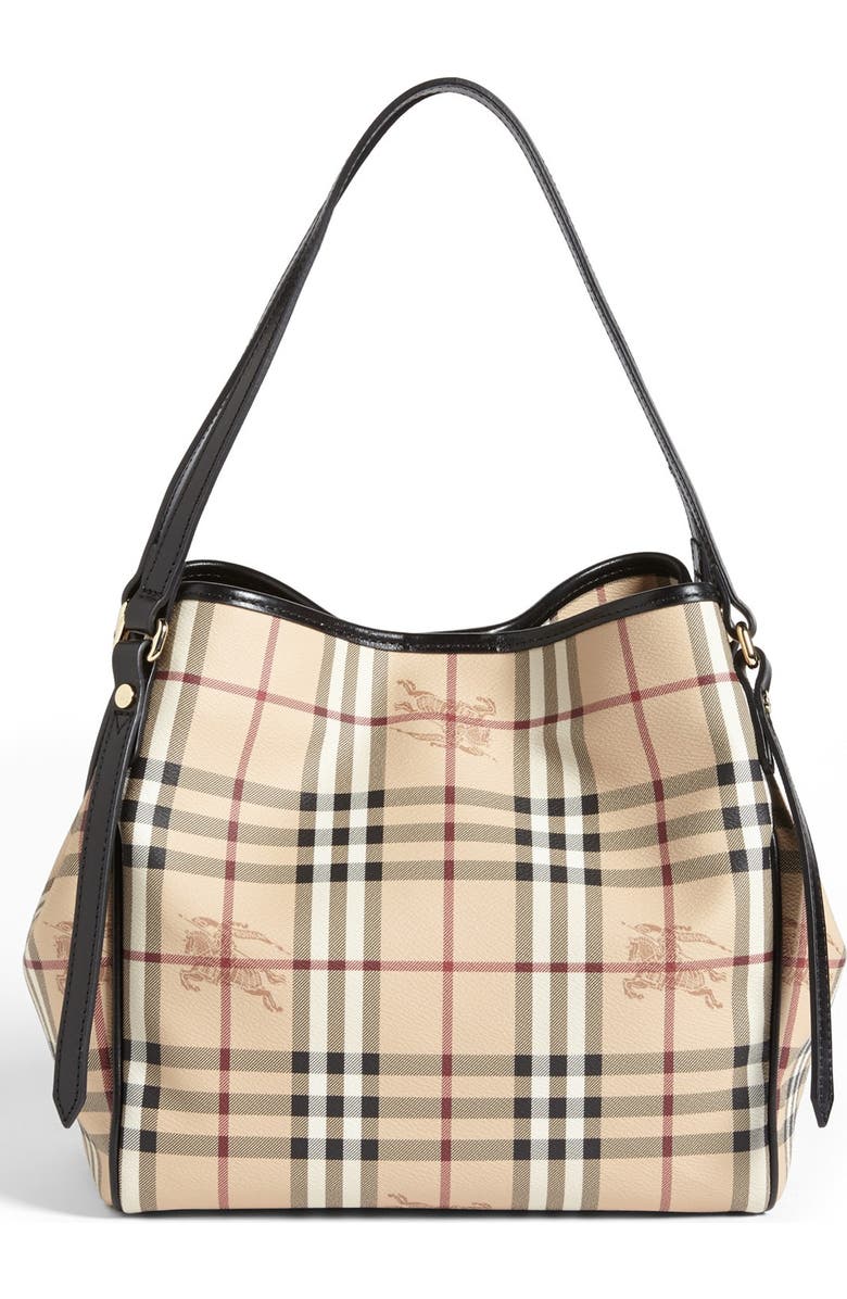 Burberry 'Haymarket Check - Small' Shoulder Tote, Alternate, color,