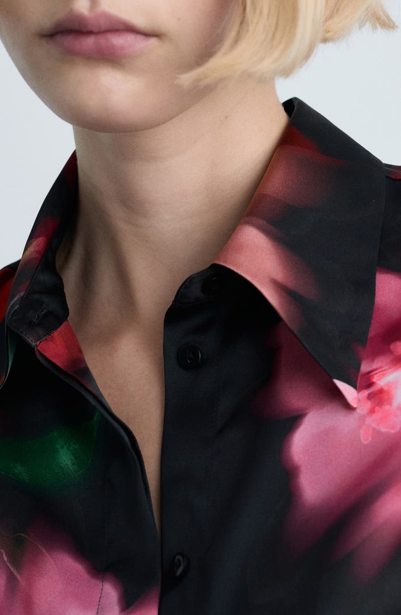 MANGO Soffy Floral Button-Up Shirt, Alternate, color,