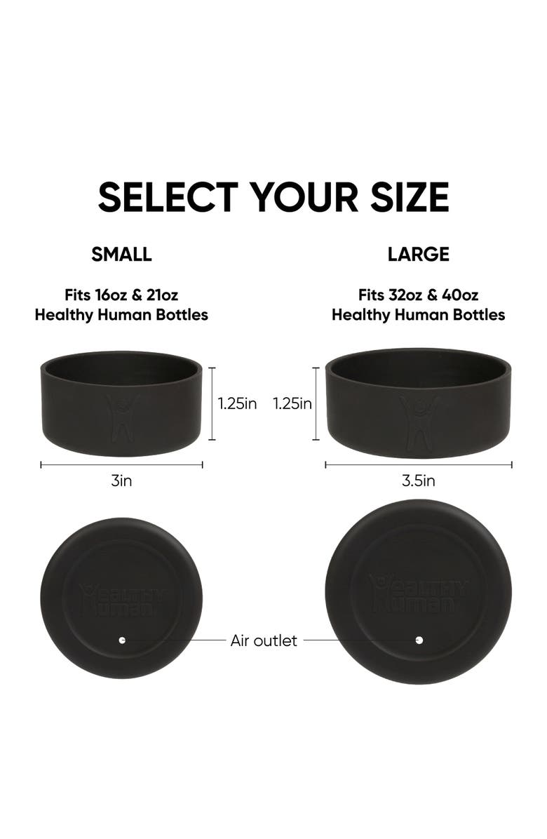 Healthy Human Protective Silicone Bumper Boots for Bottle, Alternate, color, Black
