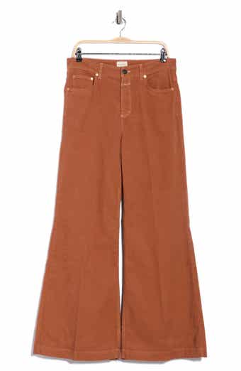 Closed Glow Up High Waist Wide Leg Corduroy Pants
