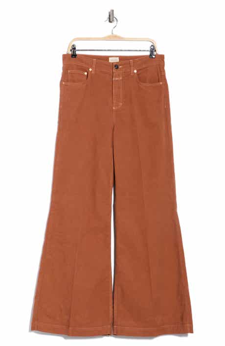 Closed Glow Up High Waist Wide Leg Corduroy Pants