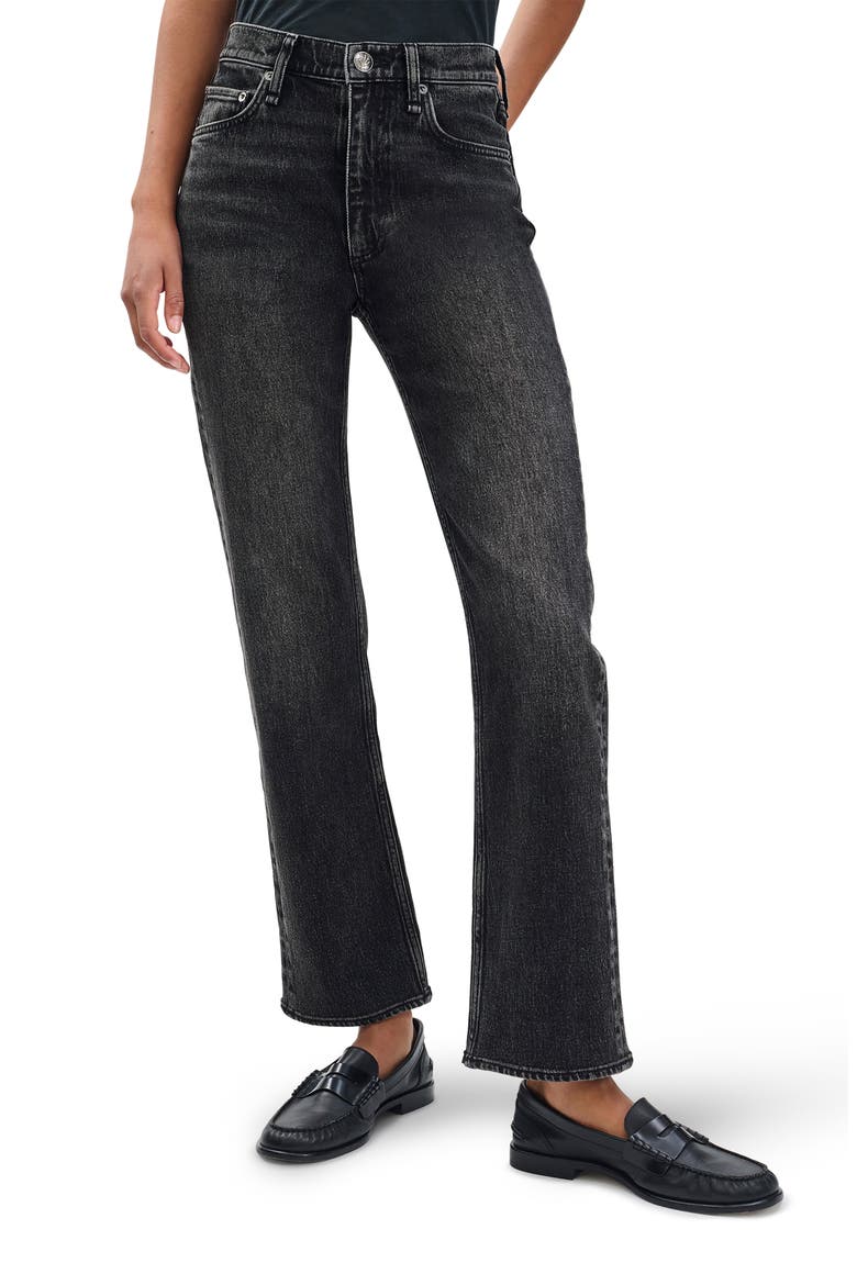 Harlow Mid Rise Ankle Straight Leg Jeans, Main, color, CINDER