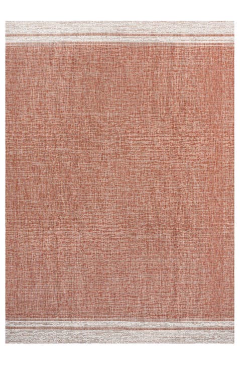 Alda Modern Minimalist Mingled Solid Indoor/Outdoor Area Rug