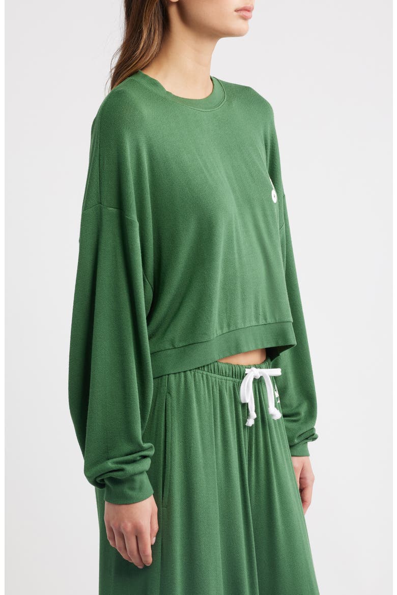 Kara Crewneck Crop Sweatshirt, Alternate, color, MINT
