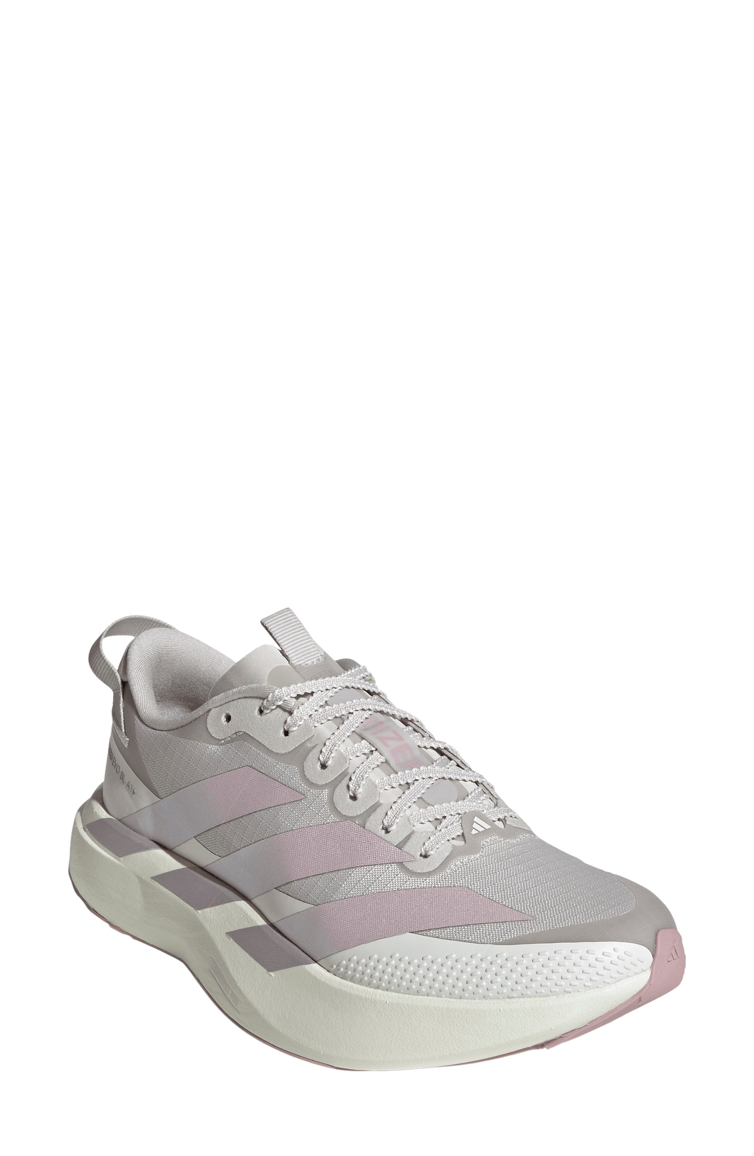 ADIZERO EVO SL ATR Running Shoe, Main, color, GREY ONE/ICE PURPLE/WHITE TINT
