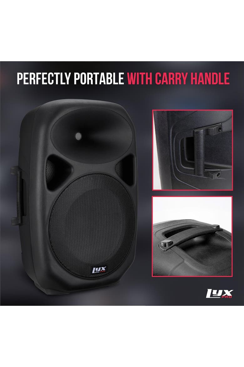 Portable PA Speaker Powered, PA System with Equalizer SD Slot & Built-in Bluetooth, Alternate, color, Black