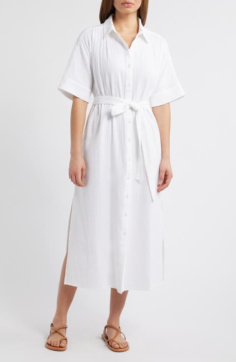 Belted Maxi Shirtdress