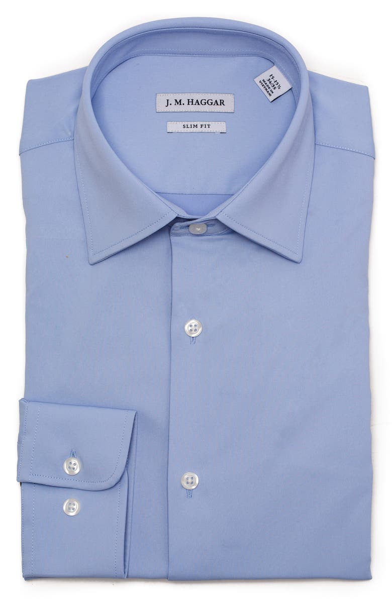 HAGGAR Slim Fit Non-Iron Dress Shirt, Main, color, 