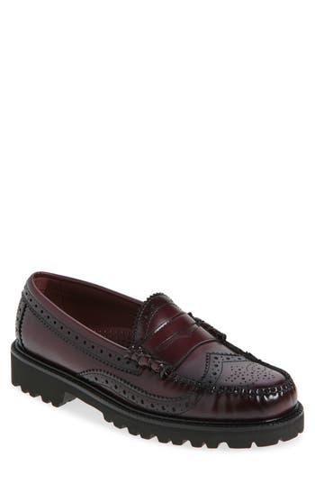 G.h.bass Larson Wingtip Loafer In Wine