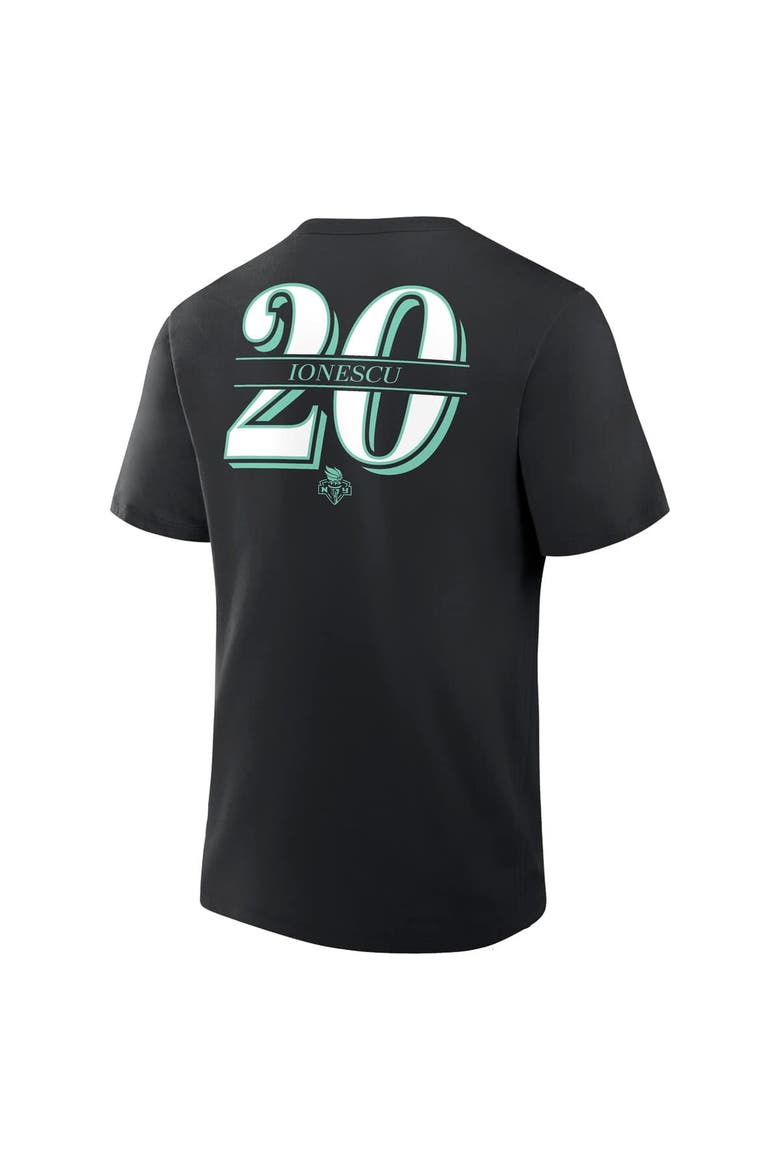 Men's Fanatics Sabrina Ionescu Black New York Liberty In The Paint Name & Number T-Shirt, Alternate, color, Black