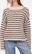 Blu Pepper Stripe Mock Neck Sweater