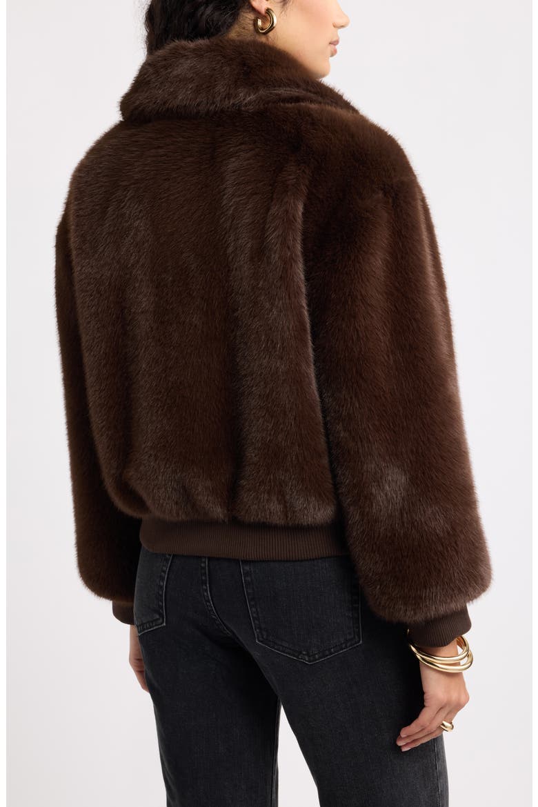 Faux Fur Jacket, Alternate, color, BROWN SEAL