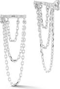 GLAZE JEWELRY Cubic Zirconia Triple Chain Drop Earrings