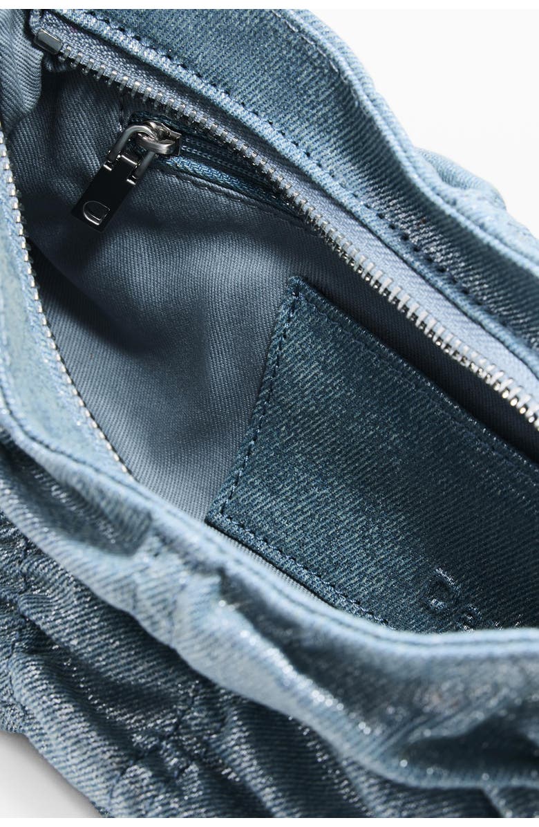 Desigual Ruched Denim Crossbody Bag, Alternate, color, Blue