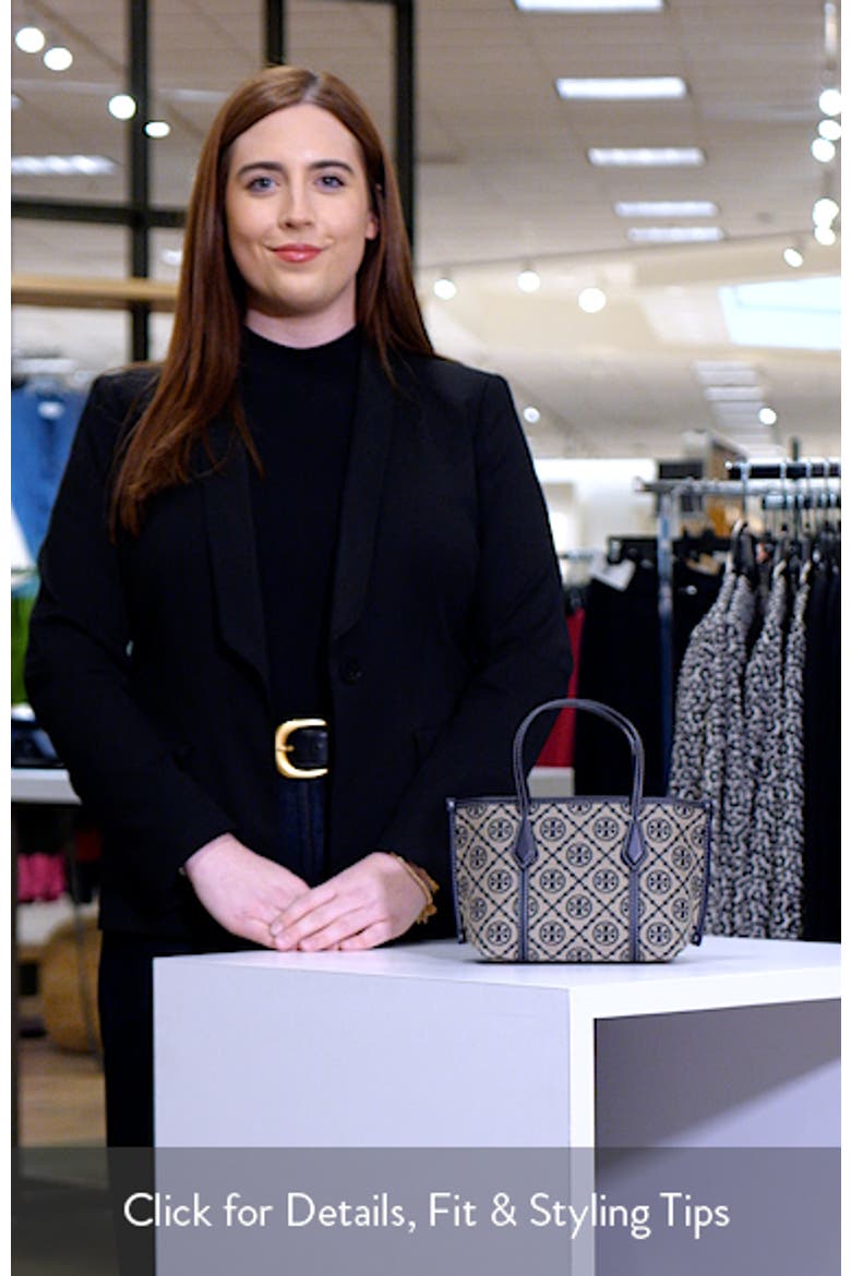 Mini Perry T Monogram Jacquard Tote video
