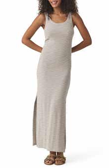 Splendid Lina Stripe Rib Cotton Blend Tank Dress