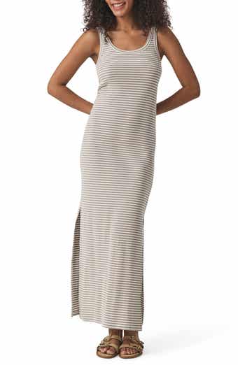 Splendid Lina Stripe Rib Cotton Blend Tank Dress