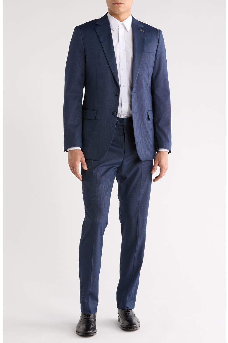 Classic Fit Birdseye Suit, Main, color, BLUE