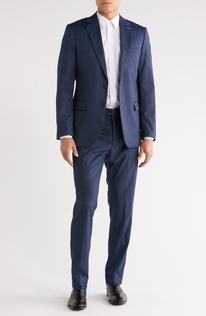 Scotch & Soda Classic Fit Birdseye Suit, Main, color, Blue