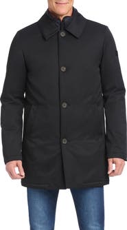 Vince Camuto Rain Tek Coat with Removable Bib