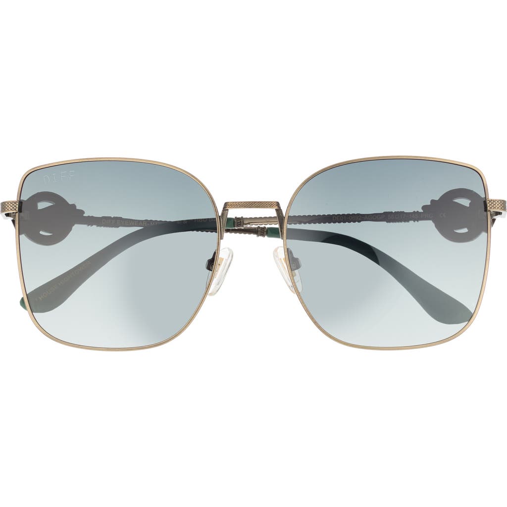 Diff Harlowe 55mm Square Sunglasses In Gold