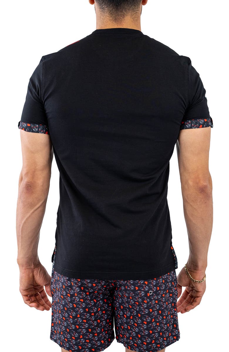 Maceoo Vivaldi V-Neck T-Shirt, Alternate, color, Black