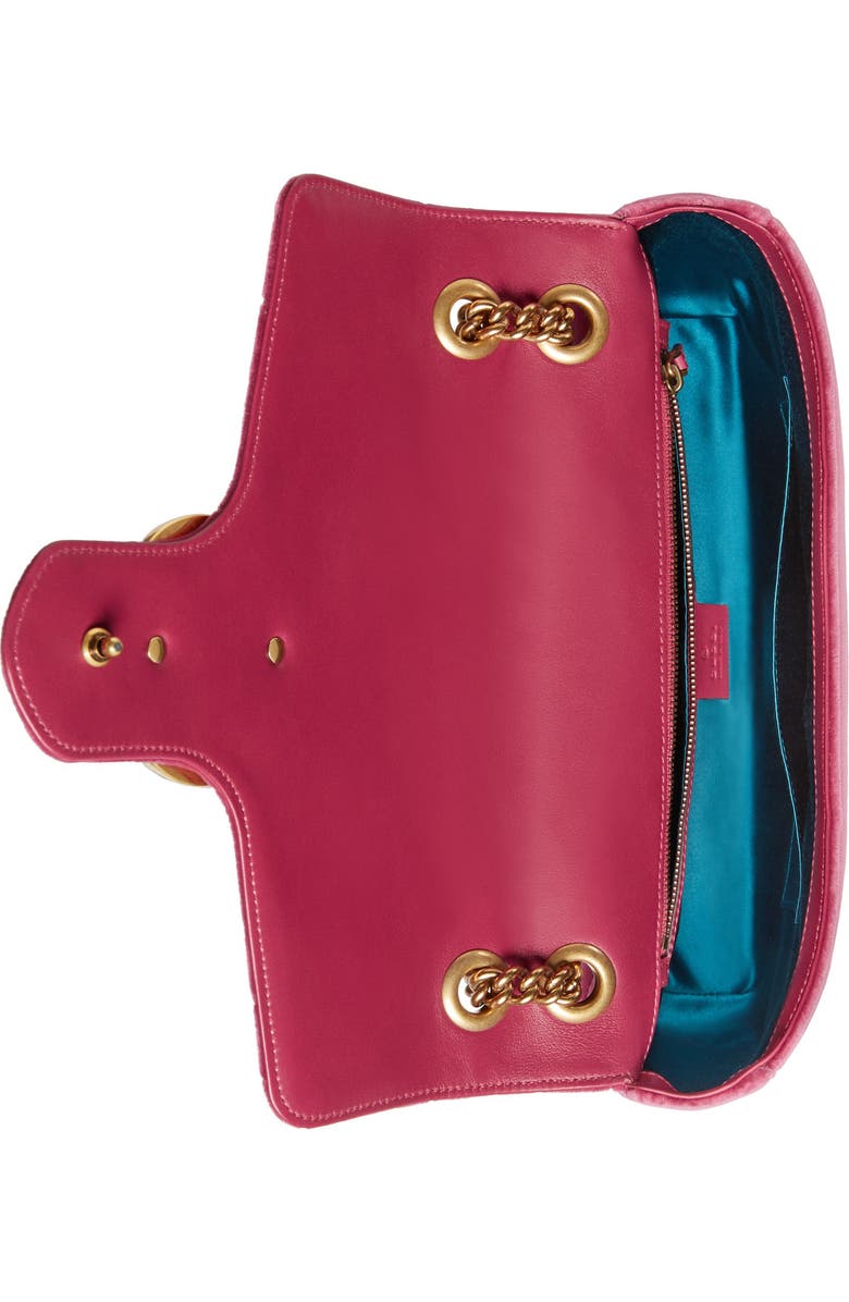 Gucci GG Marmont 2.0 Imitation Pearl Embellished Velvet Crossbody Bag, Alternate, color,