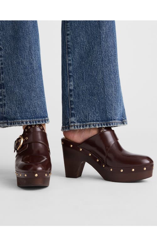 Madewell The Wes Buckle Strap Clog In Brown