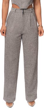 JLUXLABEL Herringbone Tweed Pants