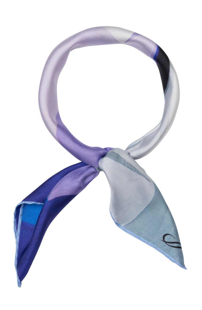 Elizabetta Jazz - Hand Rolled Silk Neckerchief for Men, Alternate, color, Blue